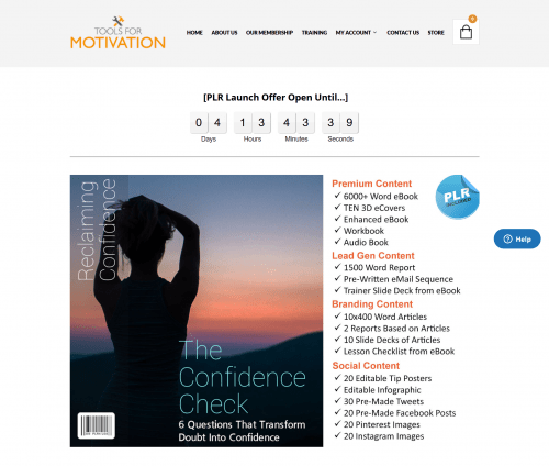 The Confidence Check Premium PLR Self Help Content (Self Help Kit – Limited-Time Special)