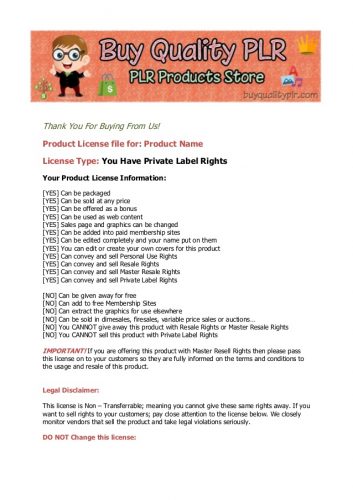 Knowing Your PLR Rights | PLR Licensing Explained