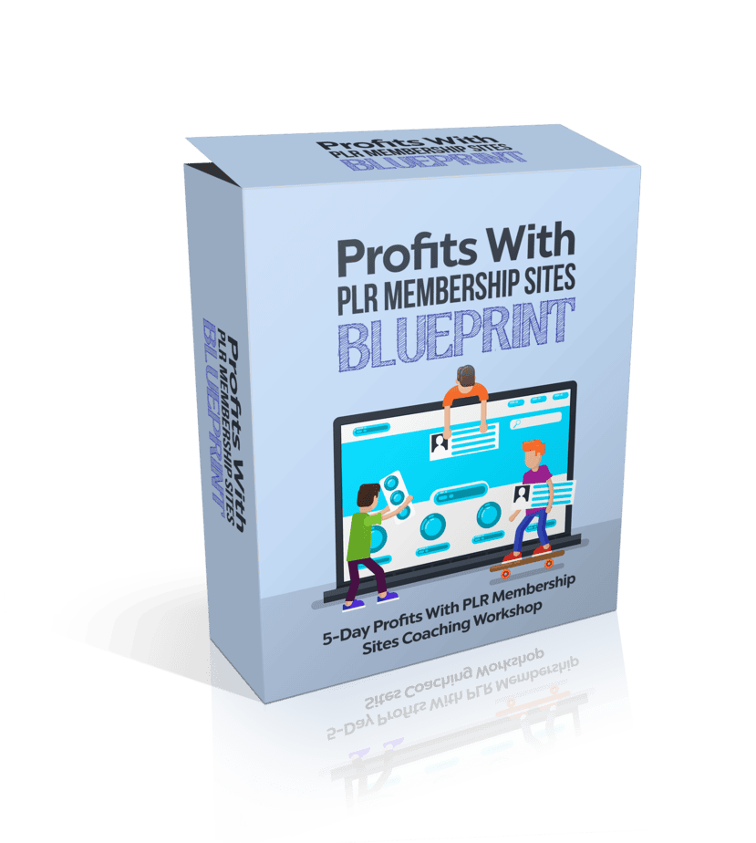 Profits With PLR Membership Sites Blueprint 3D Large