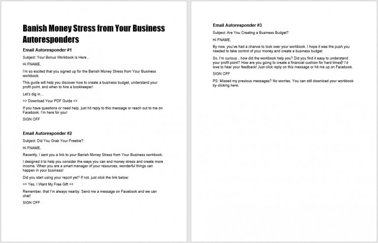 Banish Money Stress from Your Business Autoresponders