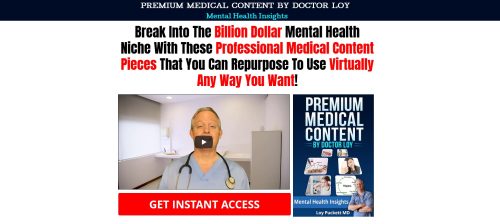 Mental Health Insights Premium Medical PLR Content by Dr Loy found