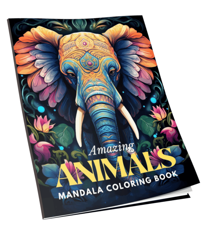 Amazing Animals Mandala PLR Coloring Book Resell PLR Cover
