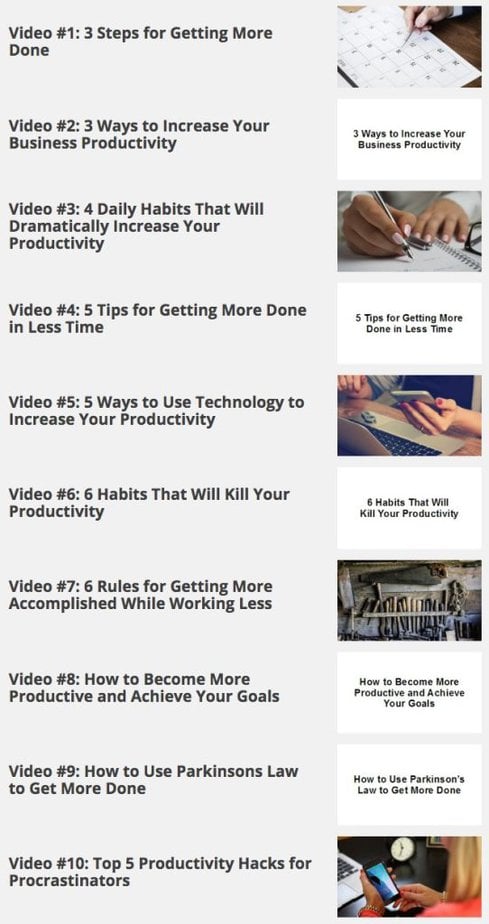 Procrastinator Productivity Videos