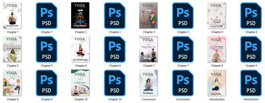 Yoga for Gerd PLR Sales Funnel PDF Graphics