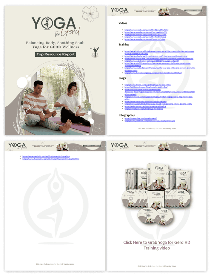 Yoga for Gerd PLR Sales Funnel Top Resource Report Screenshot
