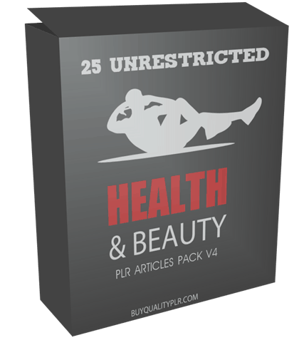 25 Unrestricted Health and Beauty PLR Articles Pack V4