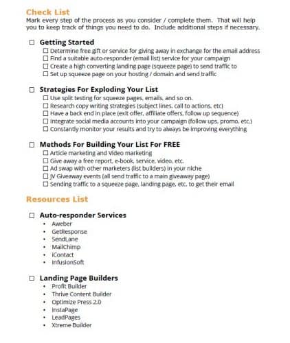 List Building Essentials PLR Lead Magnet | List Building PLR Report Kit