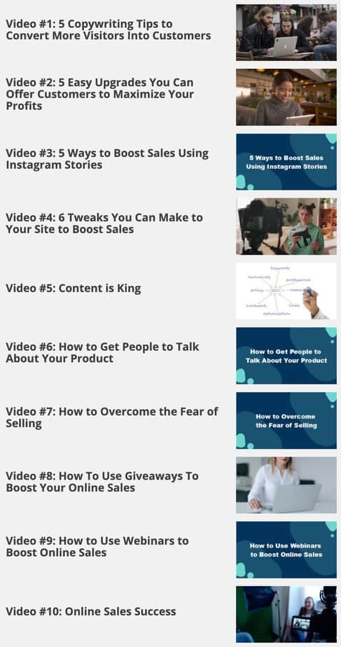 Boost Your Online Sales Videos