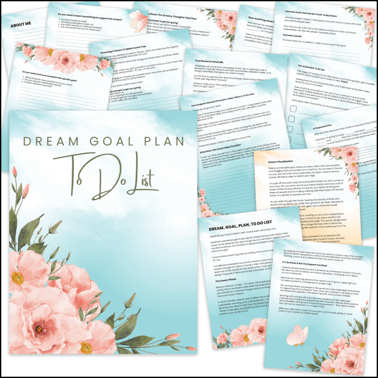 Dream Goal Plan To Do List PLR Workbook with Canva Template